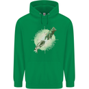 Technology Creation of Adam Parody Teck IT Mens 80% Cotton Hoodie Irish Green