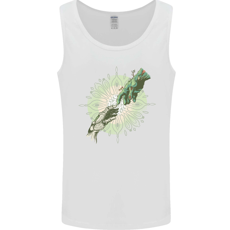 Technology Creation of Adam Parody Teck IT Mens Vest Tank Top White