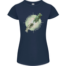 Technology Creation of Adam Parody Teck IT Womens Petite Cut T-Shirt Navy Blue