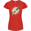 Technology Creation of Adam Parody Teck IT Womens Petite Cut T-Shirt Red