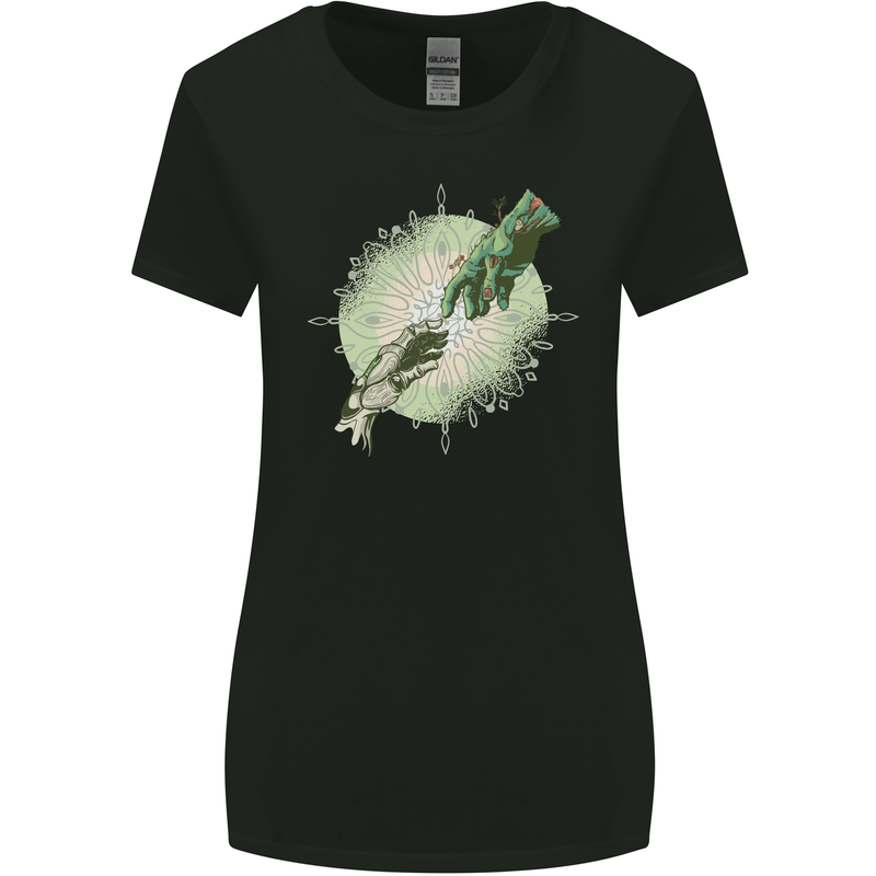 Technology Creation of Adam Parody Teck IT Womens Wider Cut T-Shirt Black