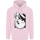 Ten Pin Bowling Ball and Pin Mens 80% Cotton Hoodie Light Pink