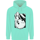 Ten Pin Bowling Ball and Pin Mens 80% Cotton Hoodie Peppermint