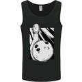 Ten Pin Bowling Ball and Pin Mens Vest Tank Top Black