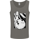 Ten Pin Bowling Ball and Pin Mens Vest Tank Top Charcoal