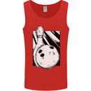 Ten Pin Bowling Ball and Pin Mens Vest Tank Top Red