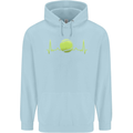 Tennis Player ECG Pulse Childrens Kids Hoodie Light Blue