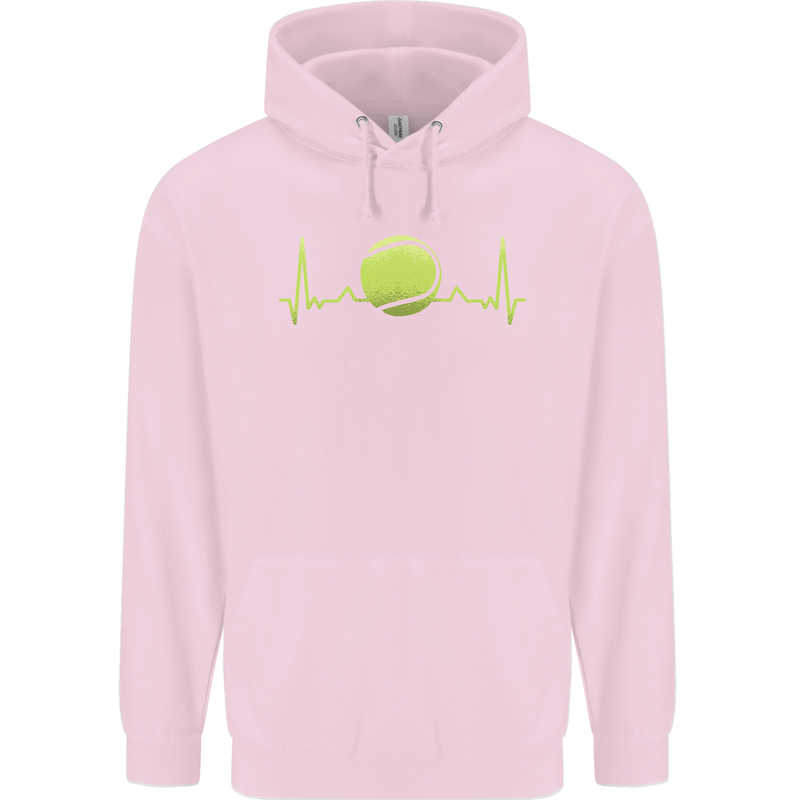 Tennis Player ECG Pulse Childrens Kids Hoodie Light Pink