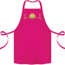 Tennis Player ECG Pulse Cotton Apron 100% Organic Pink