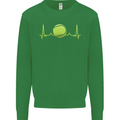 Tennis Player ECG Pulse Kids Sweatshirt Jumper Irish Green