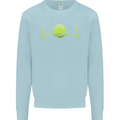 Tennis Player ECG Pulse Kids Sweatshirt Jumper Light Blue