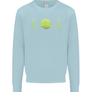 Tennis Player ECG Pulse Kids Sweatshirt Jumper Light Blue