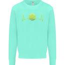 Tennis Player ECG Pulse Kids Sweatshirt Jumper Peppermint