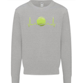 Tennis Player ECG Pulse Kids Sweatshirt Jumper Sports Grey