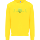 Tennis Player ECG Pulse Kids Sweatshirt Jumper Yellow