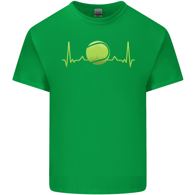 Tennis Player ECG Pulse Kids T-Shirt Childrens Irish Green