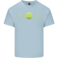 Tennis Player ECG Pulse Kids T-Shirt Childrens Light Blue