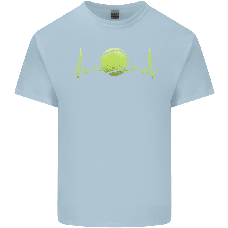 Tennis Player ECG Pulse Kids T-Shirt Childrens Light Blue