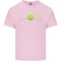 Tennis Player ECG Pulse Kids T-Shirt Childrens Light Pink