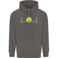 Tennis Player ECG Pulse Mens 80% Cotton Hoodie Charcoal