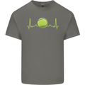 Tennis Player ECG Pulse Mens Cotton T-Shirt Tee Top Charcoal