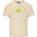 Tennis Player ECG Pulse Mens Cotton T-Shirt Tee Top Natural