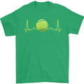 Tennis Player ECG Pulse Mens T-Shirt 100% Cotton Irish Green
