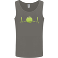 Tennis Player ECG Pulse Mens Vest Tank Top Charcoal