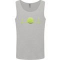 Tennis Player ECG Pulse Mens Vest Tank Top Sports Grey