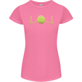 Tennis Player ECG Pulse Womens Petite Cut T-Shirt Azalea