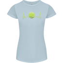 Tennis Player ECG Pulse Womens Petite Cut T-Shirt Light Blue
