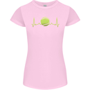 Tennis Player ECG Pulse Womens Petite Cut T-Shirt Light Pink