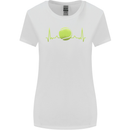 Tennis Player ECG Pulse Womens Wider Cut T-Shirt White