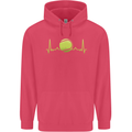 Tennis Player Pulse ECG Childrens Kids Hoodie Heliconia