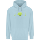 Tennis Player Pulse ECG Childrens Kids Hoodie Light Blue