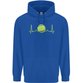 Tennis Player Pulse ECG Childrens Kids Hoodie Royal Blue