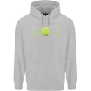 Tennis Player Pulse ECG Childrens Kids Hoodie Sports Grey
