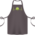 Tennis Player Pulse ECG Cotton Apron 100% Organic Dark Grey