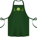 Tennis Player Pulse ECG Cotton Apron 100% Organic Forest Green