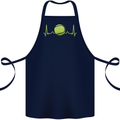 Tennis Player Pulse ECG Cotton Apron 100% Organic Navy Blue