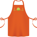 Tennis Player Pulse ECG Cotton Apron 100% Organic Orange