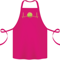 Tennis Player Pulse ECG Cotton Apron 100% Organic Pink