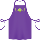 Tennis Player Pulse ECG Cotton Apron 100% Organic Purple