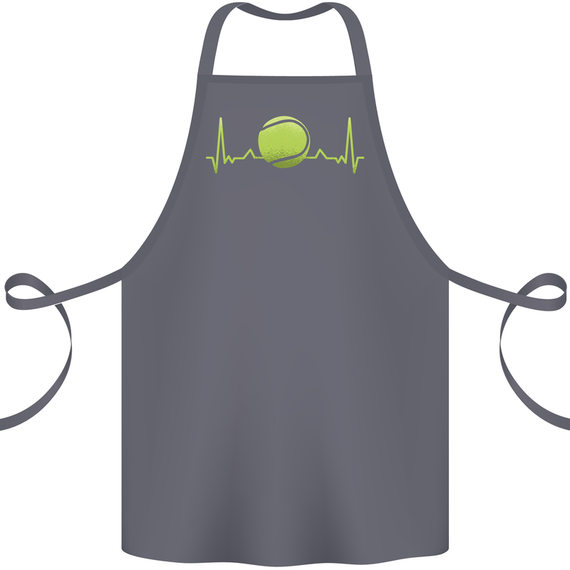 Tennis Player Pulse ECG Cotton Apron 100% Organic Steel