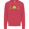 Tennis Player Pulse ECG Kids Sweatshirt Jumper Heliconia