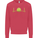 Tennis Player Pulse ECG Kids Sweatshirt Jumper Heliconia