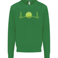 Tennis Player Pulse ECG Kids Sweatshirt Jumper Irish Green