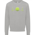 Tennis Player Pulse ECG Kids Sweatshirt Jumper Sports Grey