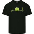 Tennis Player Pulse ECG Kids T-Shirt Childrens Black