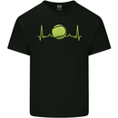 Tennis Player Pulse ECG Kids T-Shirt Childrens Black